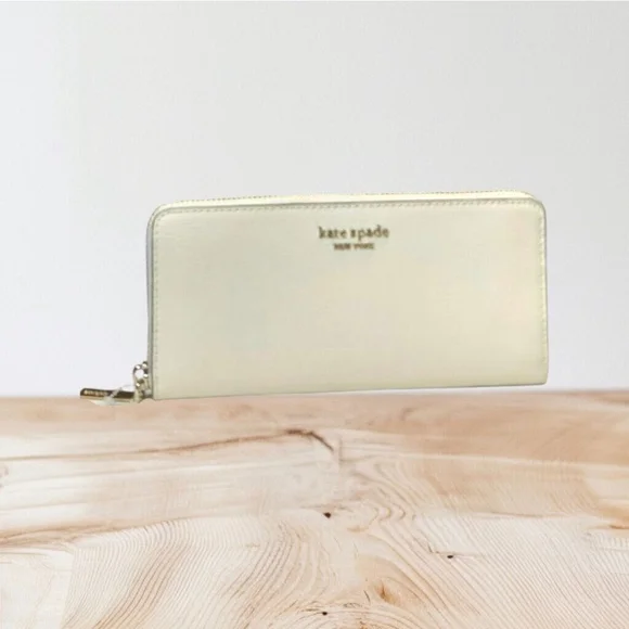 White Kate Spade Morgan Zip Around Continental Wallet - Picture 9 of 12